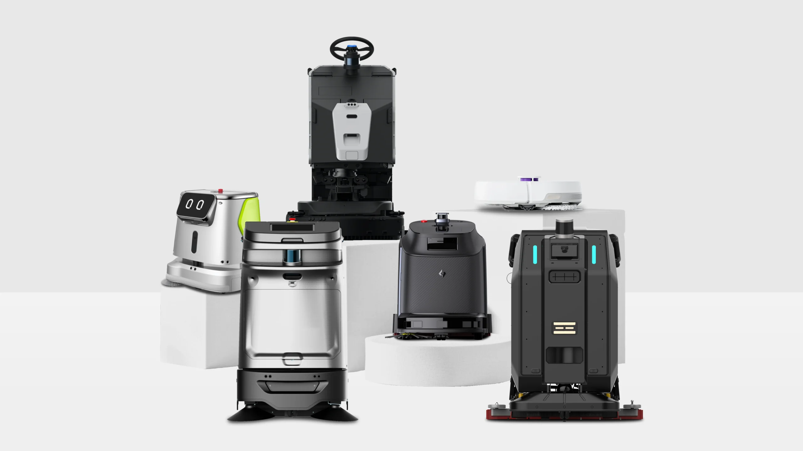 Image of cleaning robot family