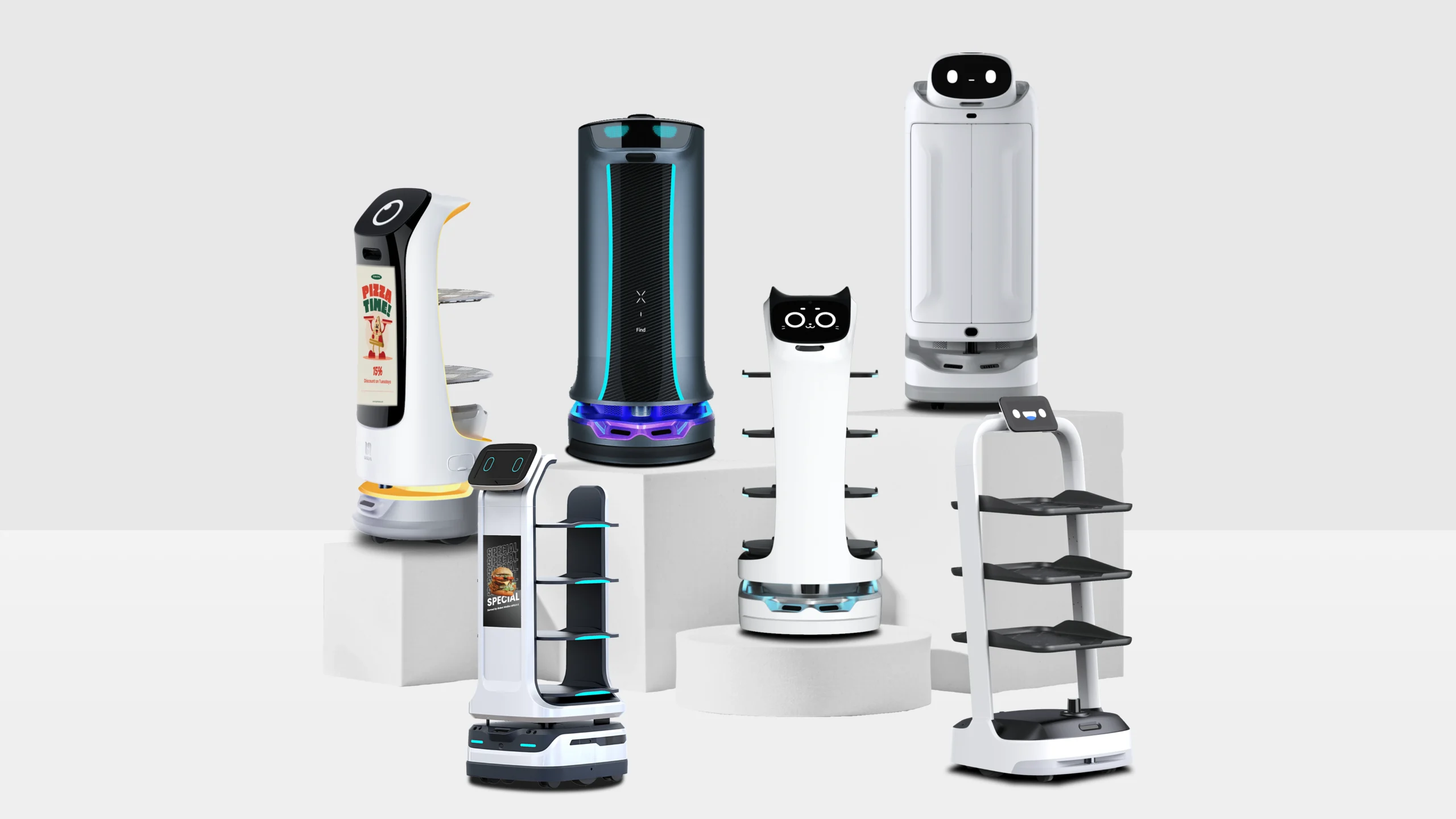 Image of service robot family